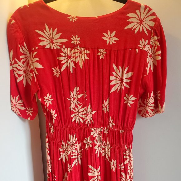 Anthropologie HD in Paris Felicity Archipelago Dress in Red Floral Motif - Picture 3 of 3